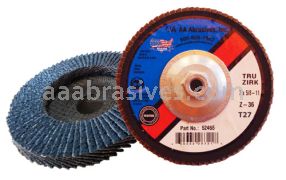 4-1/2x5/8-11 #50 Zirc T-27 (Flat), Abrasive Flap Disc Big Max, Phenolic Backing