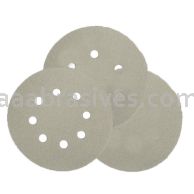 6" Hook and Loop Sanding Disc 100 Grit S/C White Stearated No Hole