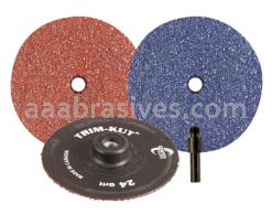 3" Trim-Kut Disc Polymer Backing 24 Zirc RB 1/4" Hex Mandrel Included