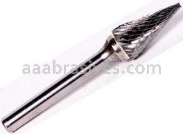 SM-3, 1/4x1x1/4"sk, Cone, Double Cut, Carbide