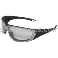 ERB 18000 NT2 Silver and Black Frame Clear Anti-Fog Lenses solid foam liner