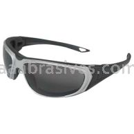 ERB 18001 NT2 Silver and Black Frame Gray Anti-fog Lenses solid foam liner