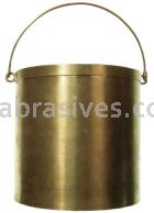 CS Unitec&trade; EX1017-300A 10-5/8" x 11" Bucket 2.6G/10L Aluminum with Brass Handle 2.6 g / 10 lbs MAT Aluminum