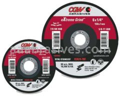 CGW Abrasives 54270 eXtreme Grind™ Grinding Wheels 4-1/2 x 1/4 x 7/8 24 Grit Type 27