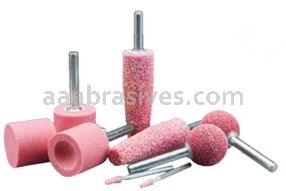 Norton 69078645335 A1 3/4 x 2-1/2 Pink 86A A/O Vitrified Bond Mounted Point