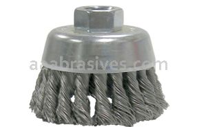 Weiler 13721 - 2-3/4" .020SS, M14 x 2.0 A.H., Single Row Wire Cup Brush - 012382137212