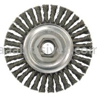 Weiler 36019 - 4" .020SS, 5/8"-11 A.H., Retail Pack, Vortec Pro Knot Wire Wheel, Stringer Bead Twist - 012382360191