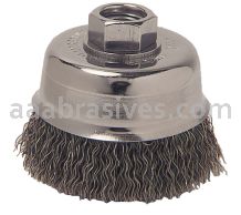 Weiler 36033 - 3" .014, M10 x 1.25 A.H., Retail Pack, Vortec Pro Crimped Wire Cup Brush - 012382360337