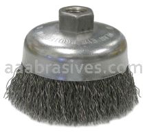 Weiler 36036 - 4" .020, 5/8"-11 A.H., Retail Pack, Vortec Pro Crimped Wire Cup Brush - 012382360368