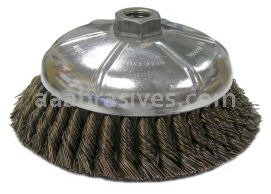 Weiler 36045 - 6" .025, 5/8"-11 A.H., Retail Pack, Vortec Pro Knot Wire Cup Brush - 012382360450