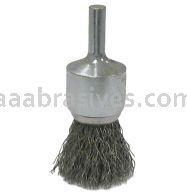 Weiler 36047 3/4" x .0104" Steel Wire x 1/4" Stem Vortec Pro Crimped Wire End Brush Retail Pack - 012382360474