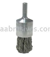 Weiler 36050 - 3/4" 1/4" Stem, .020, Retail Pack, Vortec Pro Knot Wire End Brush - 012382360504