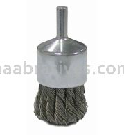 Weiler 36051 - 1" 1/4" Stem, .020, Retail Pack, Vortec Pro Knot Wire End Brush - 012382360511