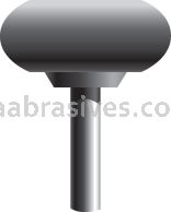 B-61, 3/4x5/16x1/8"sk, Mounted Point, Vitrified, PA/O