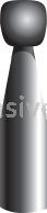 B-65, 1/8x1/8x1/8"sk, Mounted Point, Vitrified, PA/O