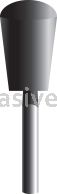B-111, 7/16x11/16x1/8"sk, Mounted Point, Vitrified, PA/O