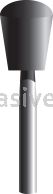 B-112, 3/8x1/2x1/8"sk, Mounted Point, Vitrified, PA/O