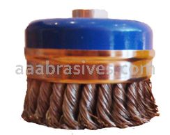 2-3/4x5/8-11 AH  Single Row Knot Wire Cup Brush Medium Stainless