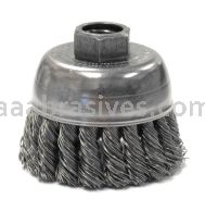 2-3/4" Single Row Wire Cup Brush, .020, M14 x 2.0 A.H., Retail Pack (SRA-2)