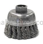 2-3/4" Single Row Wire Cup Brush, .020, 1/2"-13 A.H., Retail Pack (SRA-2)