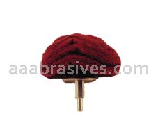 Mounted Buffing Wheel 4" Dia. 1/4" shank Mushroom Scuff Buff 162-40 Surface Conditioning Maroon