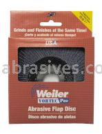 Weiler 30831 - 4-1/2" 60Z, 7/8" A.H., Vortec Pro Abrasive Flap Disc, Phenolic Backing - 012382308315
