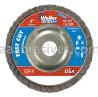 Weiler 31304 - 4" , 80Z, 5/8" A.H., Vortec Pro Abrasive Flap Disc, Angled, Aluminum Backing - 012382313043