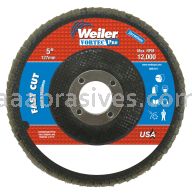 Weiler 31359 - 5" , 120Z, 7/8" A.H., Vortec Pro Abrasive Flap Disc, Angled, Phenolic Backing - 012382313593