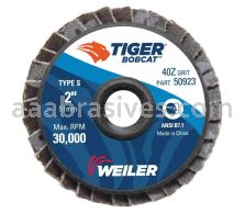 Weiler 50923 - 2" 40Z, BobCat Abrasive Flap Disc, Angled, Plastic Backing - 012382509231