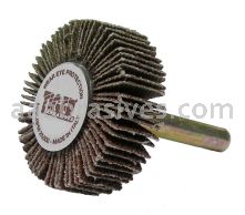 Weiler 52226 - 1-1/2" x 1/2" 1/4" Stem, 60AO, Tiger Coated Abrasive Flap Wheel - 012382522261