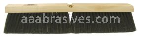 Weiler 70067 - 18" Medium Sweep Floor Brush, Horsehair & Polystyrene Border w/Black Polypropylene - 012382700676