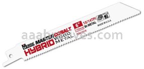 Morse Master Cobalt® Hybrid Reciprocating Saw Blade 12x3/4x.035 10/14 TPI | 5 Blades/Retail Pkg