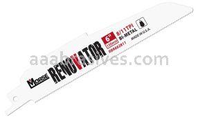 Morse Renovator® Reciprocating Saw Blade 6x1x.062 8/11 TPI | 3 Blades/Retail Pkg