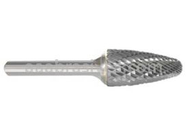 SF-53 3/16x1/2x1/8 Round Tree Radius End Double Cut Carbide Burr