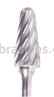 SL-4NF 1/2x1-1/8x1/4"sk 14% Included Angle Carbide Burr For Aluminum