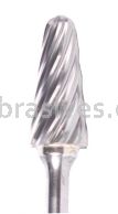 SL-3NF 3/8x1-1/16x1/4"sk 14% Included Angle Carbide Burr For Aluminum