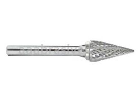 SM-53 3/16x1/2x1/8 Cone Double Cut Carbide Burr