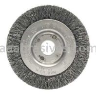 Weiler 00264 3" Narrow Face Crimped Wire Wheel .0118" Stainless Steel Fill 1/2"-3/8" Arbor Hole