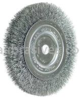 Weiler 01095 6" Narrow Face Crimped Wire Wheel Short Trim .008" Steel Fill 5/8"-1/2" Arbor Hole