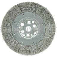 Weiler 01508 6" Maximum Density Crimped Wire Wheel .0118" Stainless Steel Fill 5/8"-1/2" Arbor Hole