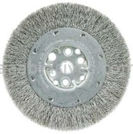 Weiler 01509 6" Maximum Density Crimped Wire Wheel .014" Stainless Steel Fill 5/8"-1/2" Arbor Hole