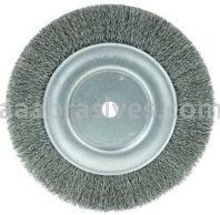 Weiler 01515 8" Maximum Density Crimped Wire Wheel .014" Steel Fill 5/8" Arbor Hole
