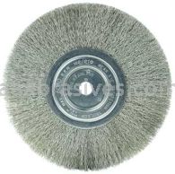 Weiler 01795 8" Narrow Face Crimped Wire Wheel .0104" Stainless Steel Fill 5/8" Arbor Hole