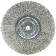 Weiler 01805 8" Narrow Face Crimped Wire Wheel .0118" Stainless Steel Fill 5/8" Arbor Hole