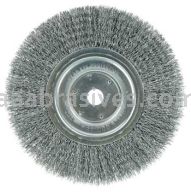 Weiler 02335 7" Wolverine Medium Face Bench Grinder Wheel .014" Crimped Steel Wire Fill 5/8" Arbor Hole