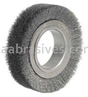 Weiler 03000 4-1/2" Wide Face Crimped Wire Wheel .006" Steel Fill 2" Arbor Hole