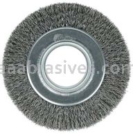 Weiler 03060 6" Wide Face Crimped Wire Wheel .0118" Steel Fill 2" Arbor Hole