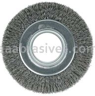 Weiler 03070 6" Wide Face Crimped Wire Wheel .014" Steel Fill 2" Arbor Hole