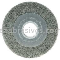 Weiler 03110 8" Wide Face Crimped Wire Wheel .006" Steel Fill 2" Arbor Hole