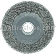 Weiler 03210 10" Wide Face Crimped Wire Wheel .020" Steel Fill 2" Arbor Hole